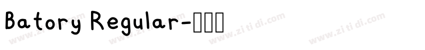Batory Regular字体转换